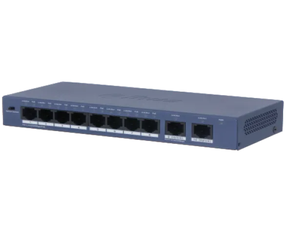 10-Port Fast Ethernet Switch with 8-Port PoE ( DH-S3010-8ET2ET-60 )